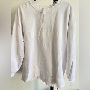 Lululemon oversized crew size 8 white